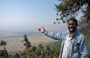John Mataro am Ngorongoro-Krater