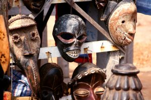 Ouida, Benin: Masken beim Voodoo-Festival