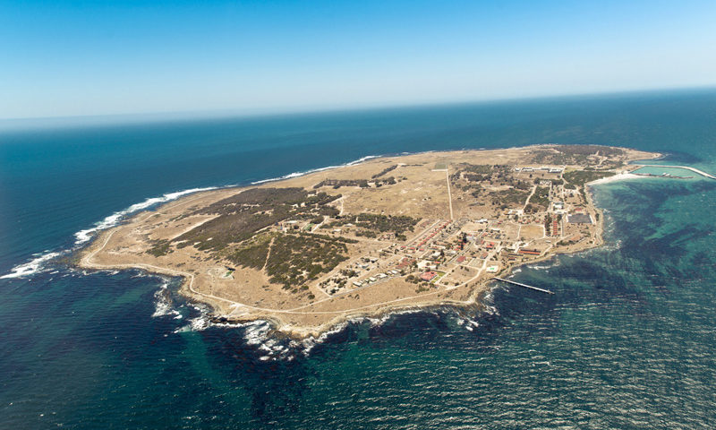 Robben Island aus der Luft